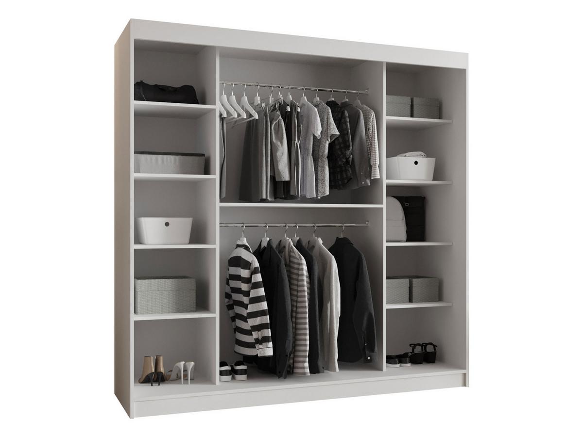 SCHWEBETÜRENSCHRANK Selfie 200 cm - Silberfarben/Nussbaumfarben, Holzwerkstoff/Kunststoff (200/200/62cm) - MIRJAN24