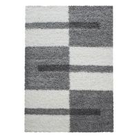 HOCHFLORTEPPICH WERFEN, kariert, Hellgrau, 80 x 150 cm - Grau, Textil (150/80cm) - KADIMA DESIGN