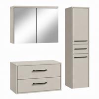 BADMÖBEL-SET Florence 3 Teile Cashmere - 80 x 46 x 46 cm - Kaschmir, Holz (80/46/46cm) - Badplaats