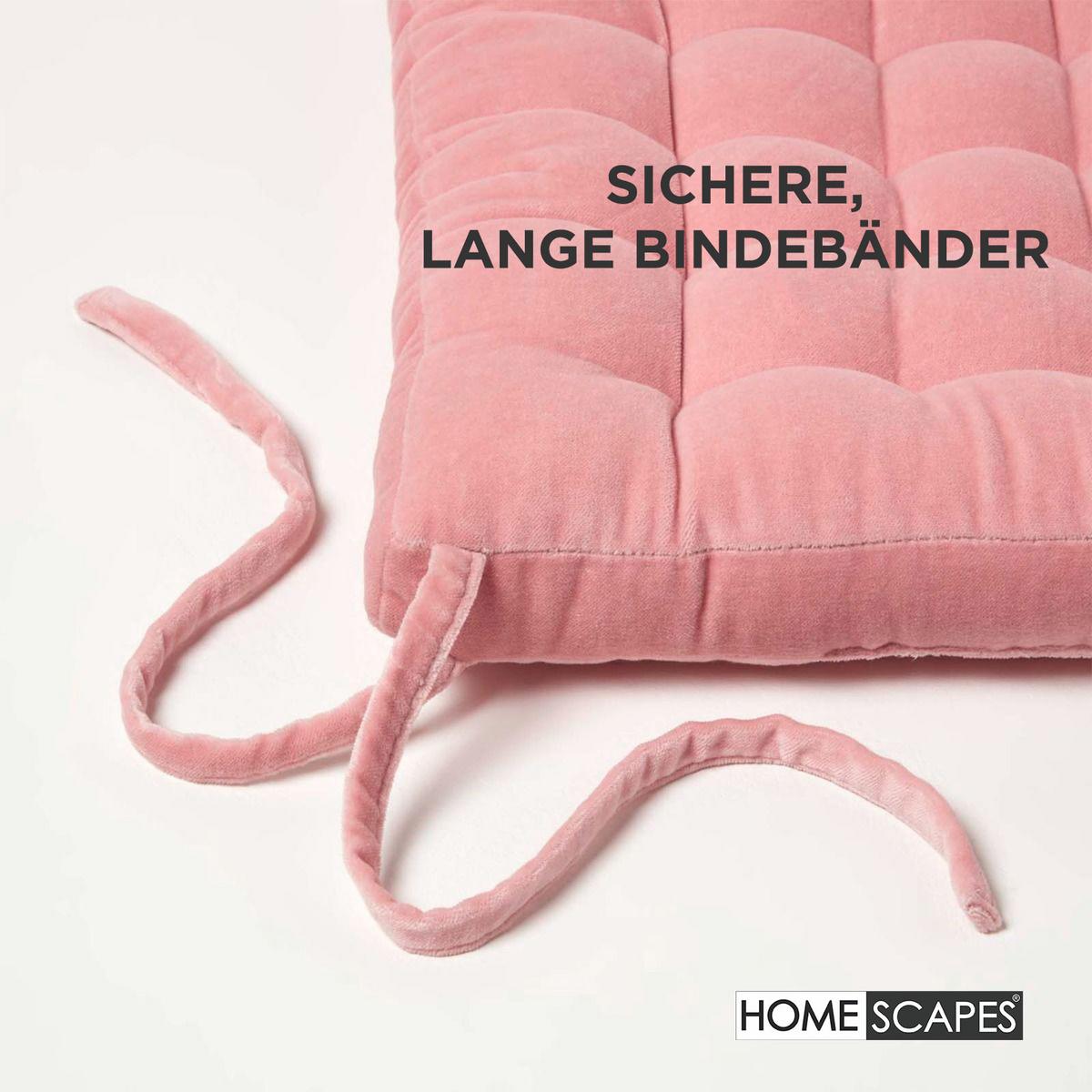 STUHLKISSEN Samt rosa 40/40/5 cm - Rosa, Textil (40/40/5cm) - Homescapes