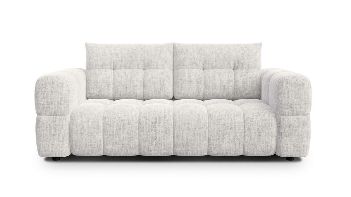 SOFA CLOUDI 2,5-Sitzer, creme - Creme/Schwarz, Holz/Textil (211/89/104cm) - Wozimo
