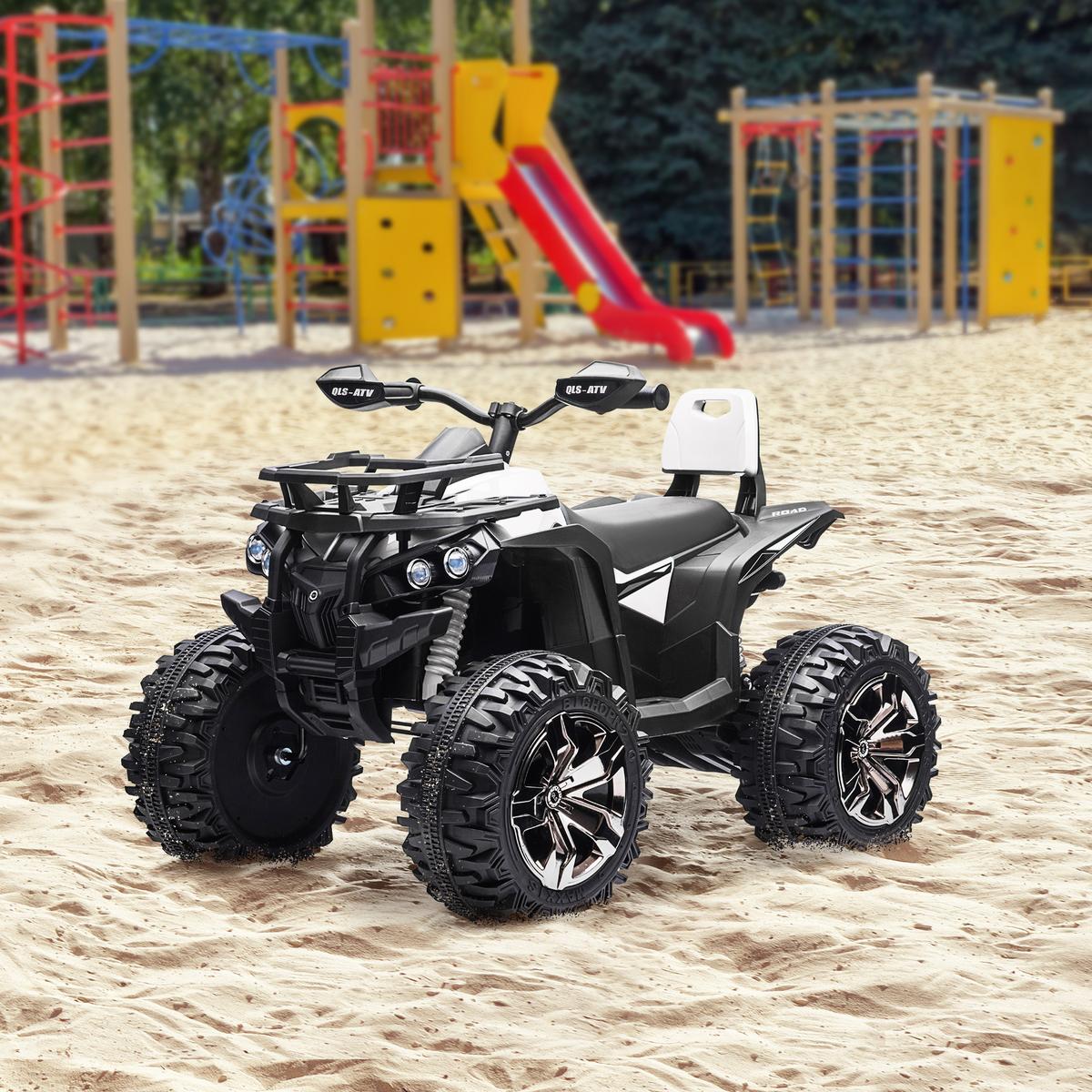 KINDER-QUAD-ELEKTRO Metall Kunststoff Weiß - Weiß, Kunststoff (100/65/73cm) - HOMCOM