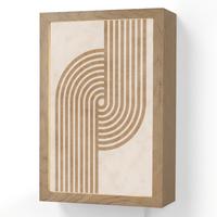 WANDLEUCHTE Symmetrische Biegung - kupferfarbig 20x30 cm - Beige, Holzwerkstoff (20/30/8cm) - OnlyWow
