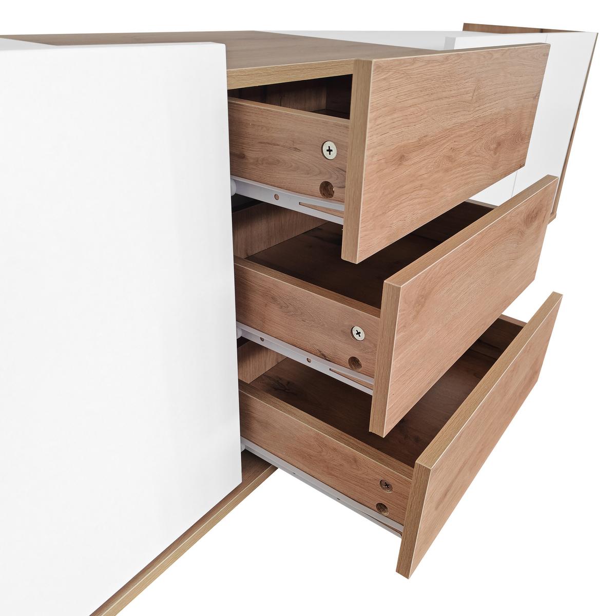 TV-ELEMENT Weiß 171.5/35/47 cm - Weiß, Holz (35/47/172cm) - Urban Meuble