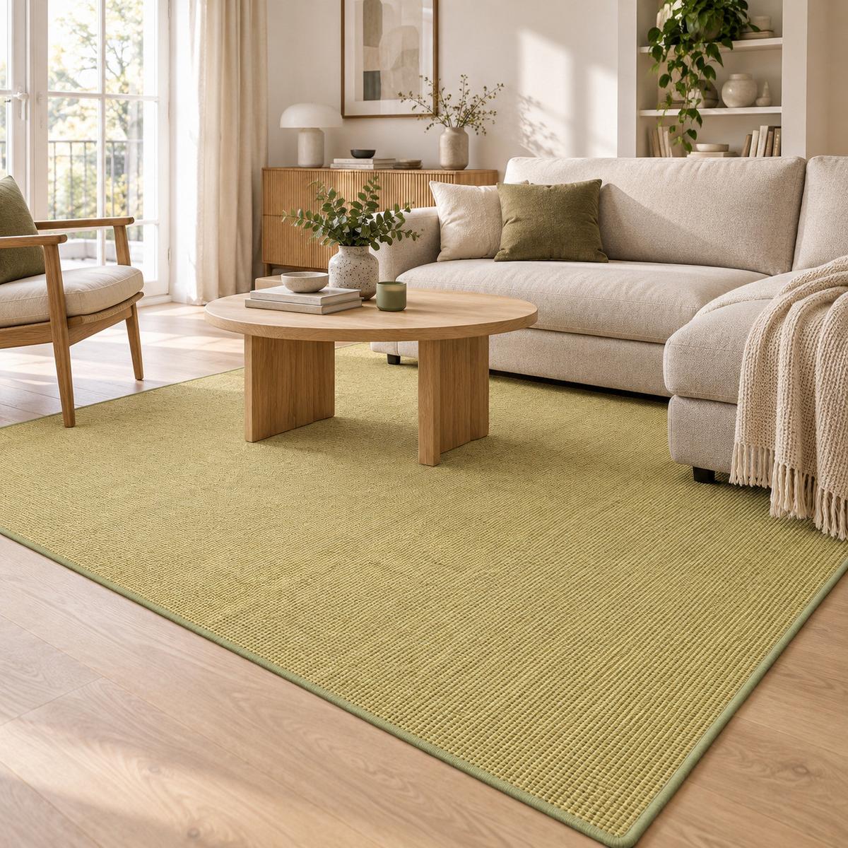 SISAL NATUR TEPPICH KLASSISCH - Grün, Textil (80/200cm) - Snapstyle