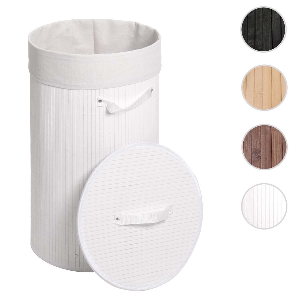 WÄSCHEKORB Weiß, Cremeweiß - Creme/Weiß, Holz (35/59/35cm) - MCW