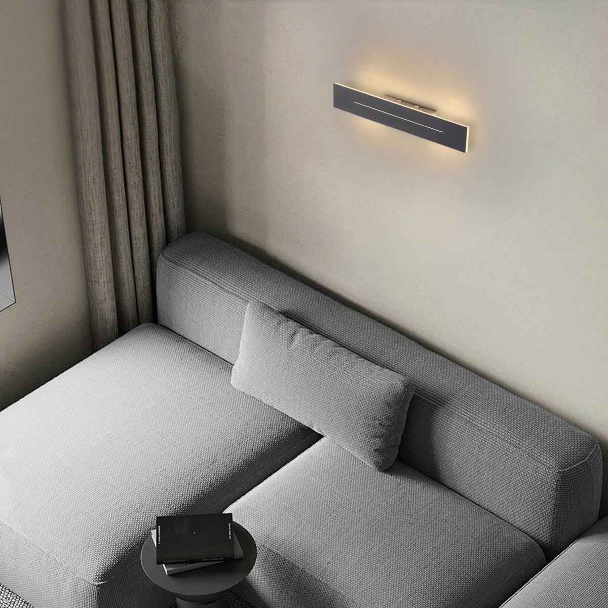 LED-WANDLEUCHTE Radiance 5/4/30 cm - Schwarz, Metall (4/30/5cm) - ZMH