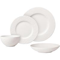 TAFELSERVICE Manufacture Rock weiß 16-tlg. - Weiß, Keramik (2/2/2cm) - Villeroy & Boch