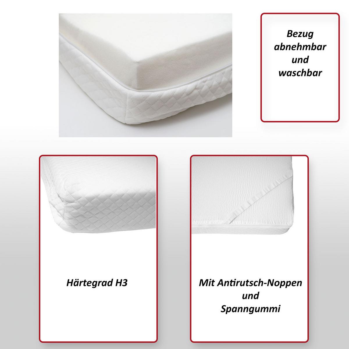 MEMORYFOAM-MATRATZENTOPPER 6CM Weiß - Weiß, Textil (200/90/6cm) - MCW