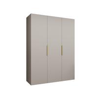 DREHTÜRENSCHRANK 202/150/52 3-türig - Kaschmir/Goldfarben, Holz (150/202/52cm) - MÖBEL KRYSPOL