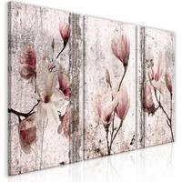 KUNSTDRUCK Rosa 60/30 cm - Pink/Grau, Textil (60/30cm) - KUNSTLOFT