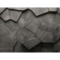 VLIESTAPETE Schwarz 371/280 cm - Schwarz/Grau, Textil (371/1cm) - KUNSTLOFT