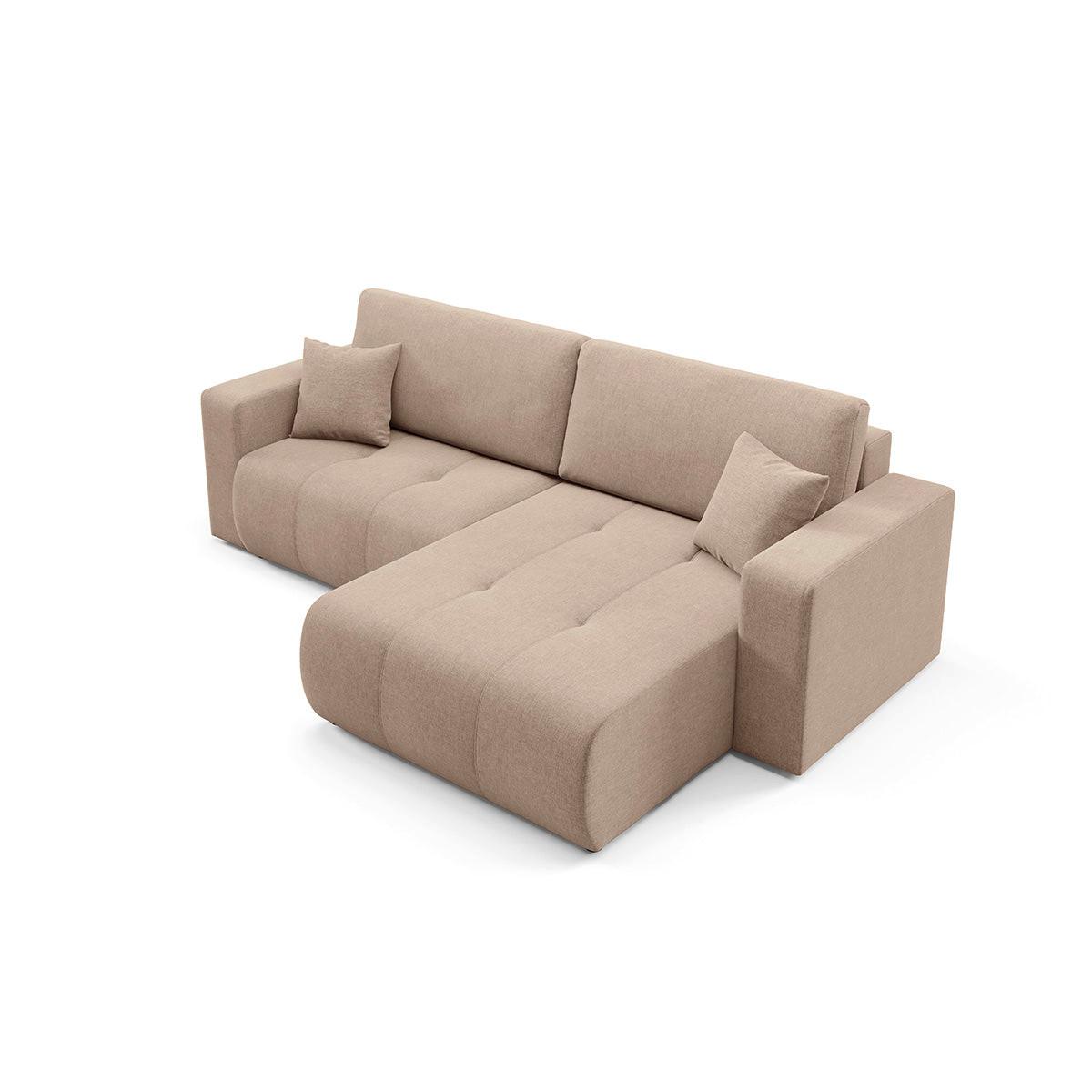 ECKSOFA Giulia 3 Sitzplätze Beige - Beige, Holz (244/149cm) - Petits-meubles