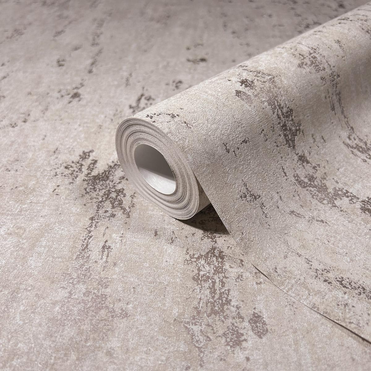 VLIESTAPETE Betonoptik Tapete beige - Beige/Kupferfarben, Papier (53/1cm) - marburg