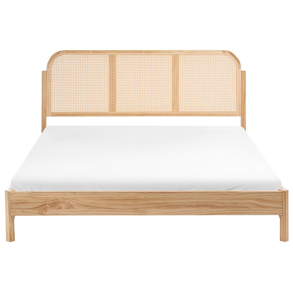 BETT mit Lattenrost 160/200 Kiefernholz Hellbraun Archail - Hellbraun, Holz (160/200cm) - Beliani