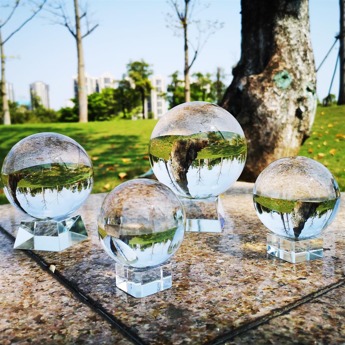 GLASKUGEL Fotokugel mit Ständer - Transparent, Glas (5cm) - Intirilife