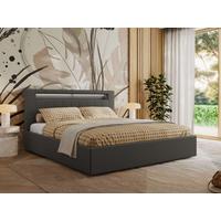 POLSTERBETT GOLD 5 CLASSIC 200/200 - Grau Kunstleder - Pocket-Matratze - Grau, Textil (200/200cm) - MKS