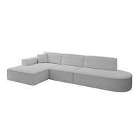 ECKSOFA Ottomane Links IREA-L2-v4 - 327x165x77 cm Hellgrau - Hellgrau, Holzwerkstoff/Textil (327/165cm) - ALTDECOR