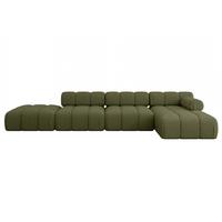 ECKSOFA modulares Sofa Lizur-L2 - 380x160x70 cm Grün Bouclé - Grün, Holzwerkstoff/Textil (380/160cm) - ALTDECOR