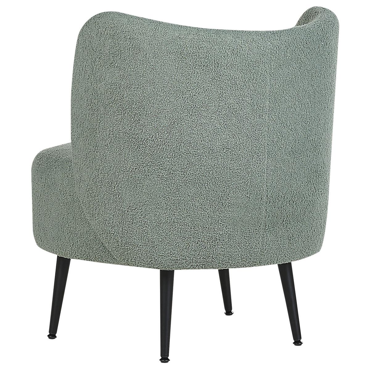 SESSEL BOUCLE Grün Otsby - Grün, Holz/Textil (60/76/55cm) - Beliani