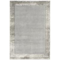 WOLLTEPPICH handgewebt TYNE, mit Bordüre, Silber, 120 x 170 cm - Silberfarben, Textil (120/170cm) - KADIMA DESIGN