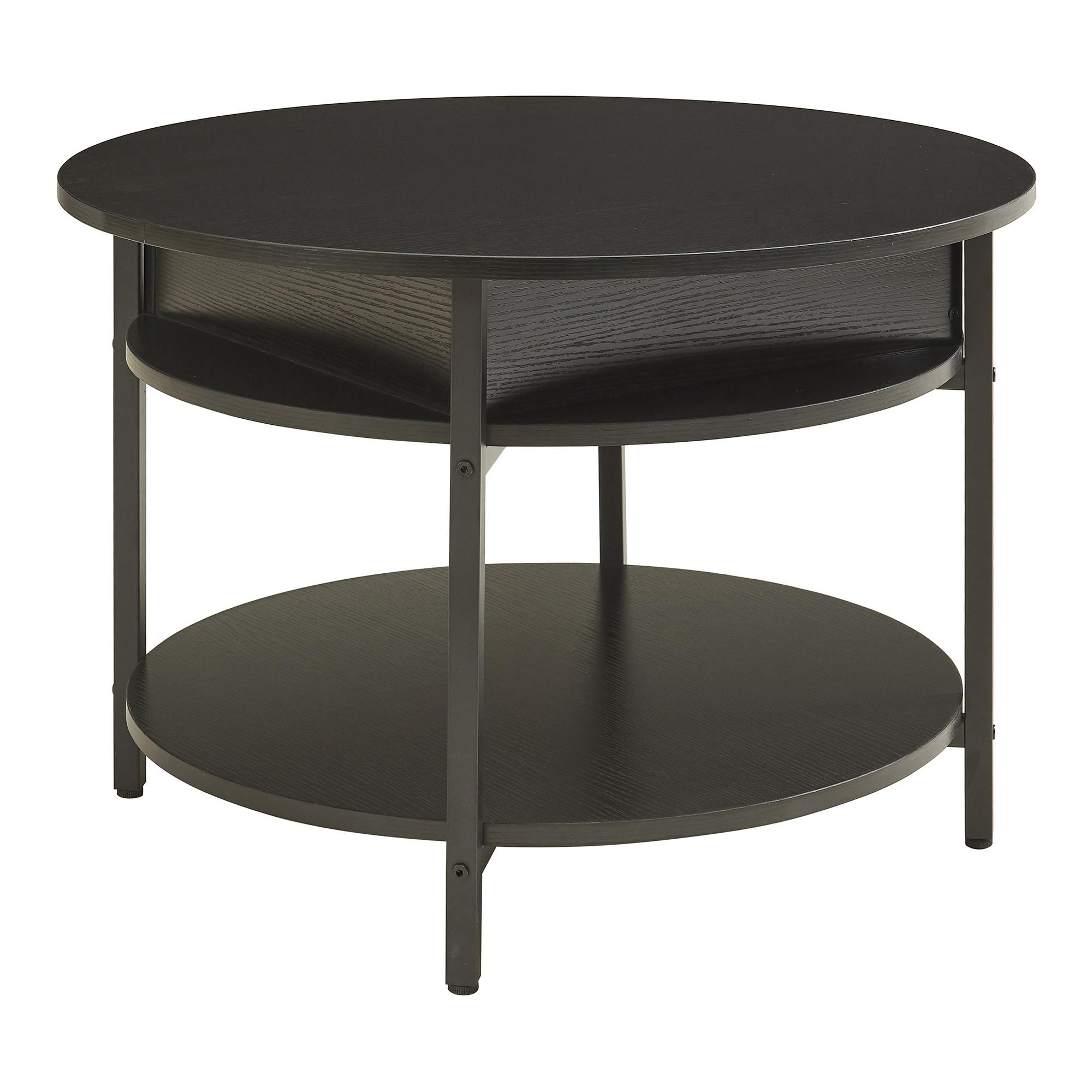 COUCHTISCH Kandas 70/49 cm - Schwarz, Holzwerkstoff/Metall (70/70/49cm) - [en.casa]