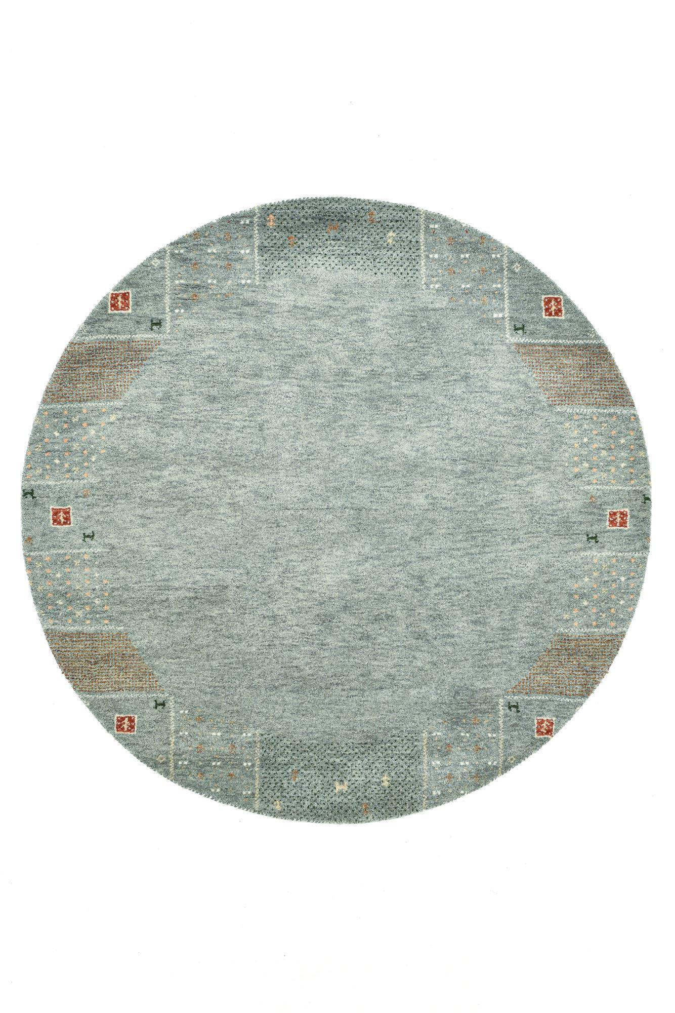 HANDKNÜPFTEPPICH Denver 190x190 cm - Grau, Textil (190/190cm) - THEKO