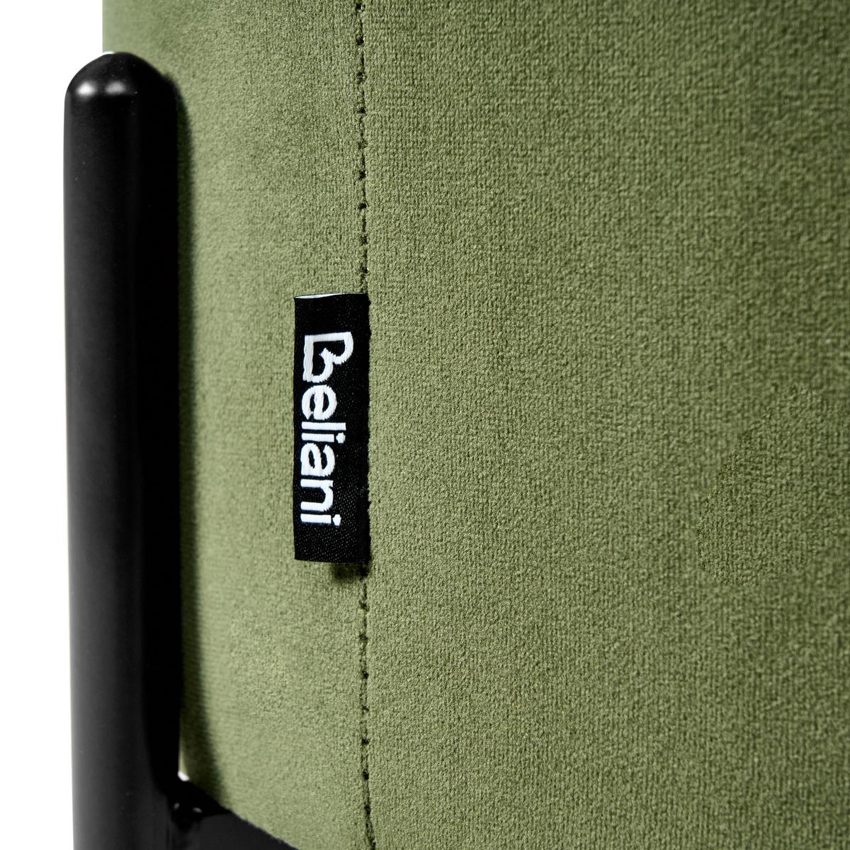 POUF Dunkelgrün Wenona - Dunkelgrün/Schwarz, Textil (37/40/37cm) - Beliani