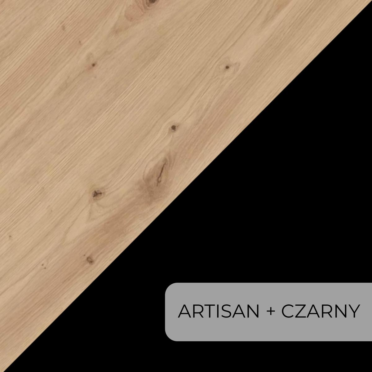 GARDEROBENSCHRANK mit Spiegel-mit Ablagen und Kleiderstange - Schwarz/Braun, Holzwerkstoff (100/190/33cm) - Idohome