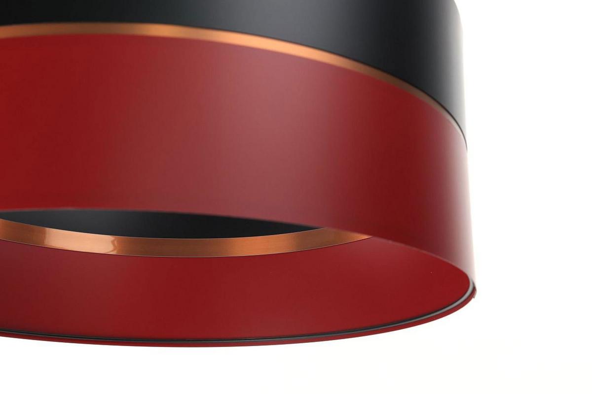 HÄNGELEUCHTE Rot 30/21 cm - Rot/Schwarz, Kunststoff (30/0.45/21cm) - ONZENO