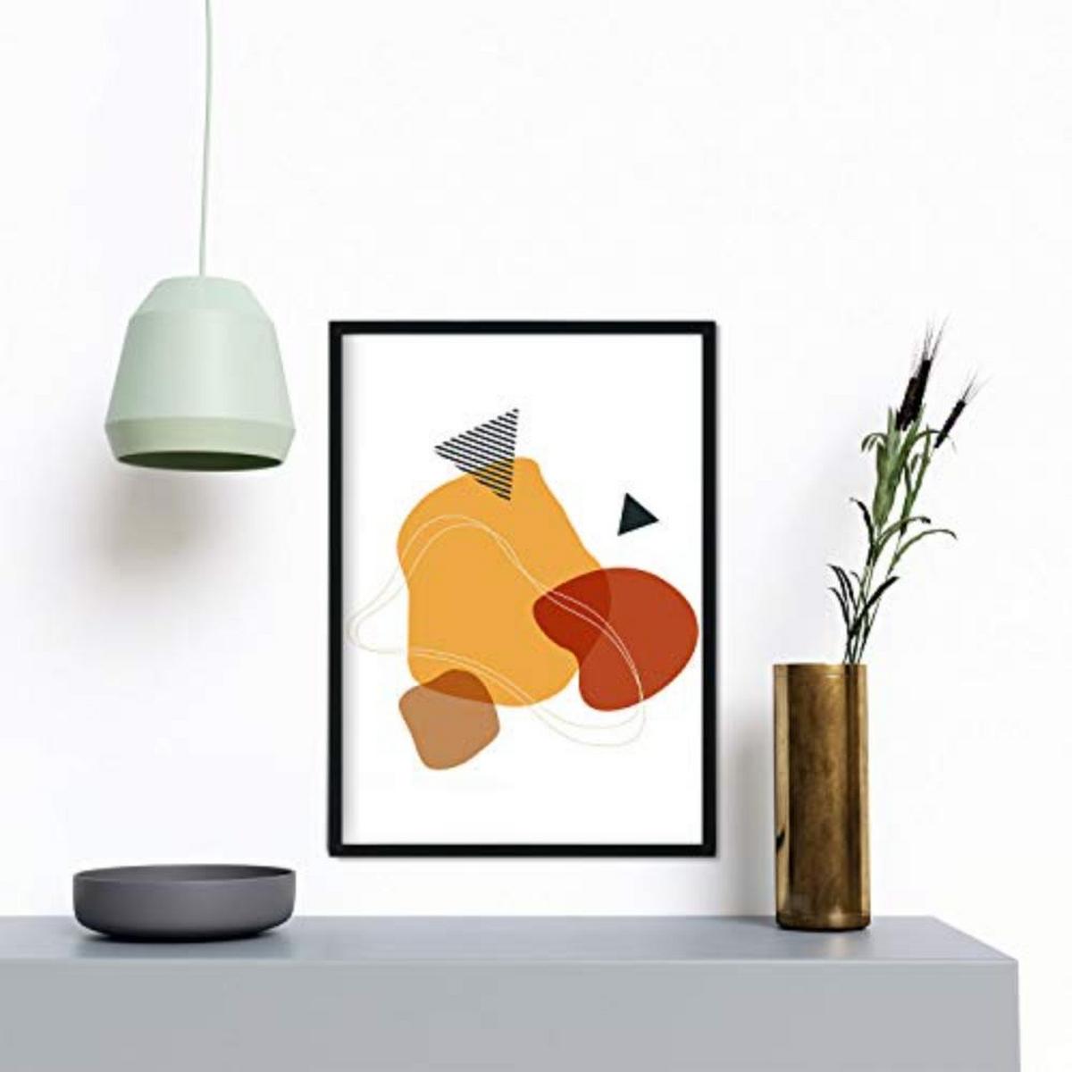 POSTER Set mit 4 abstrakten Collage Sahara Infinito Unendlichkeitsseiten A3 Schwarzer Rahmen - Schwarz, Papier (29.7/3cm) - Nacnic