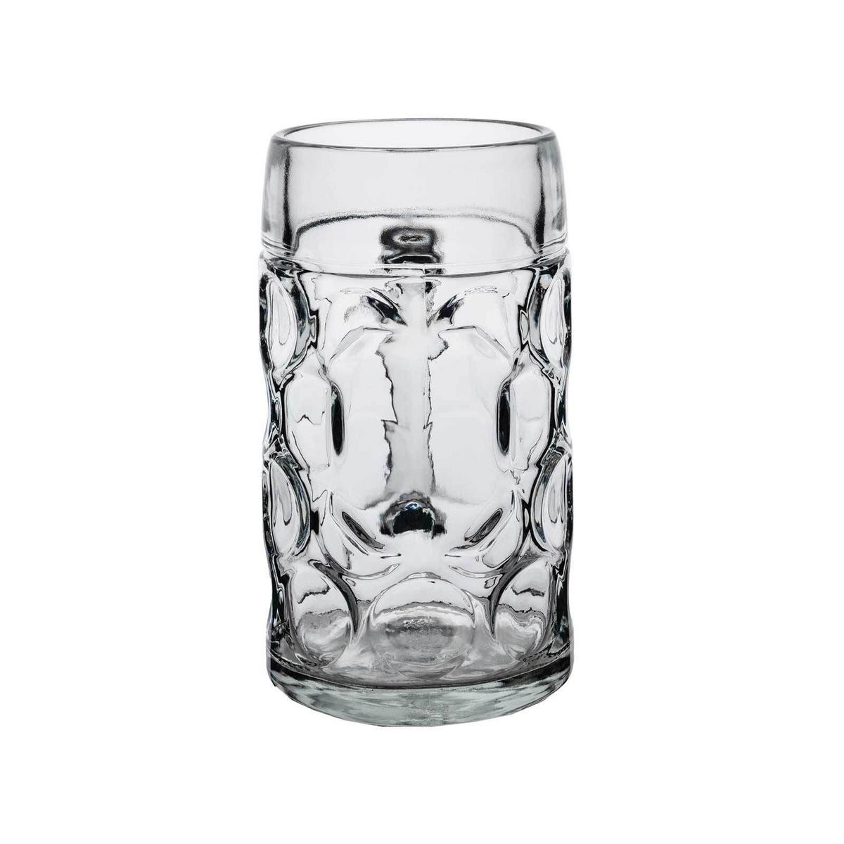 MASSKRÜGE GEEICHT Isar transparent 1 l 6er Set - Transparent, Glas (1L) - Van Well
