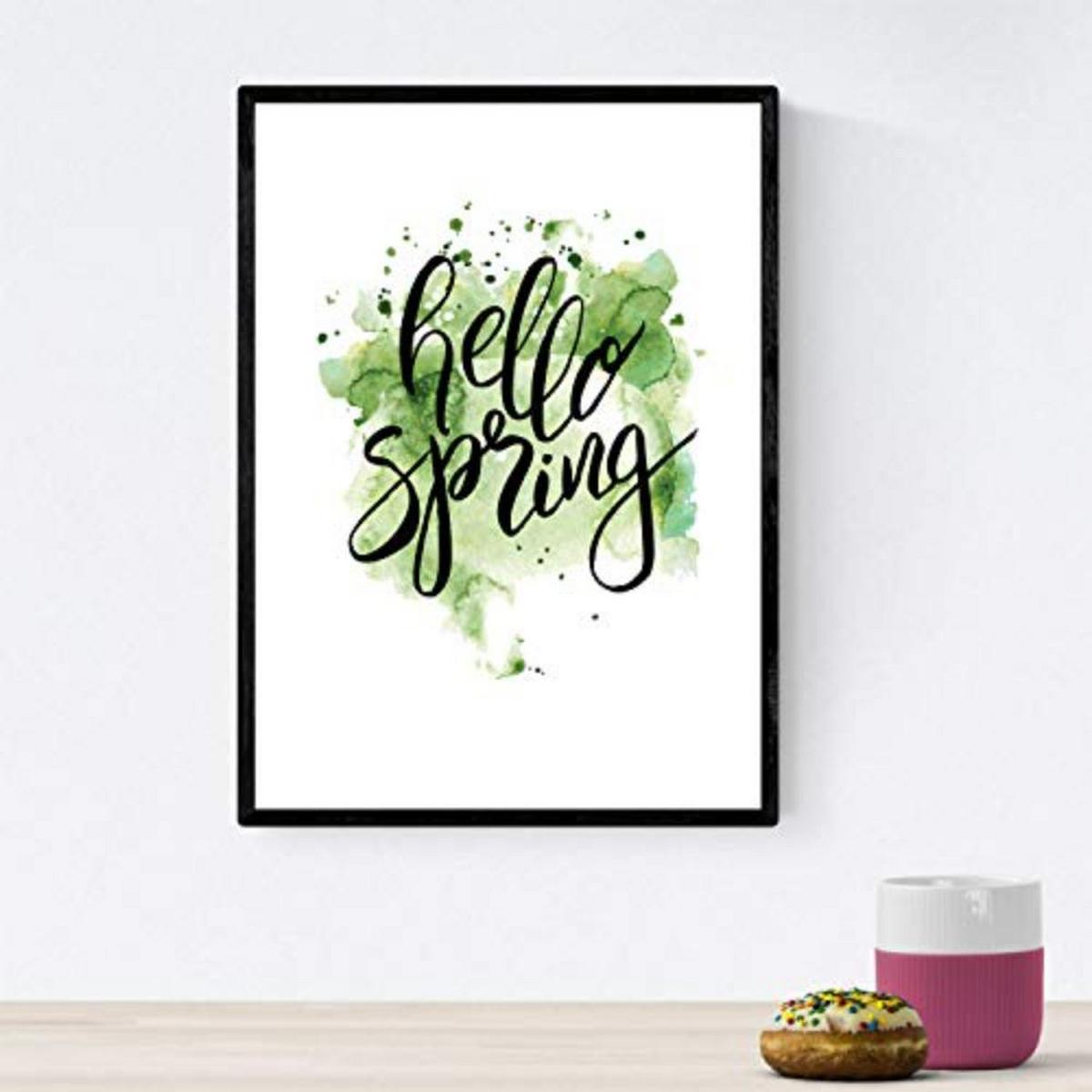 POSTER Set mit 4 Seasons Of The Year A3 Schwarzer Rahmen - Schwarz, Papier (29.7/3cm) - Nacnic