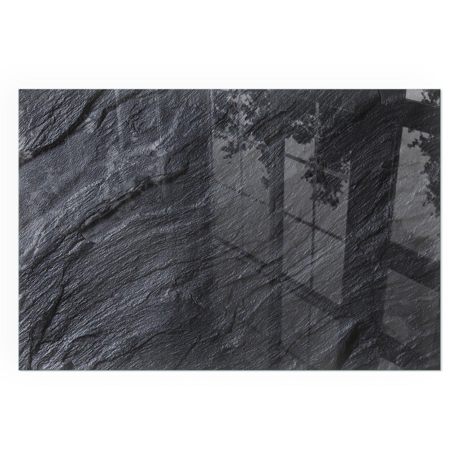 GLASPLATTE für Kamin 60x40 cm - Schwarz, Glas (60/40/0.4cm) - TULUP