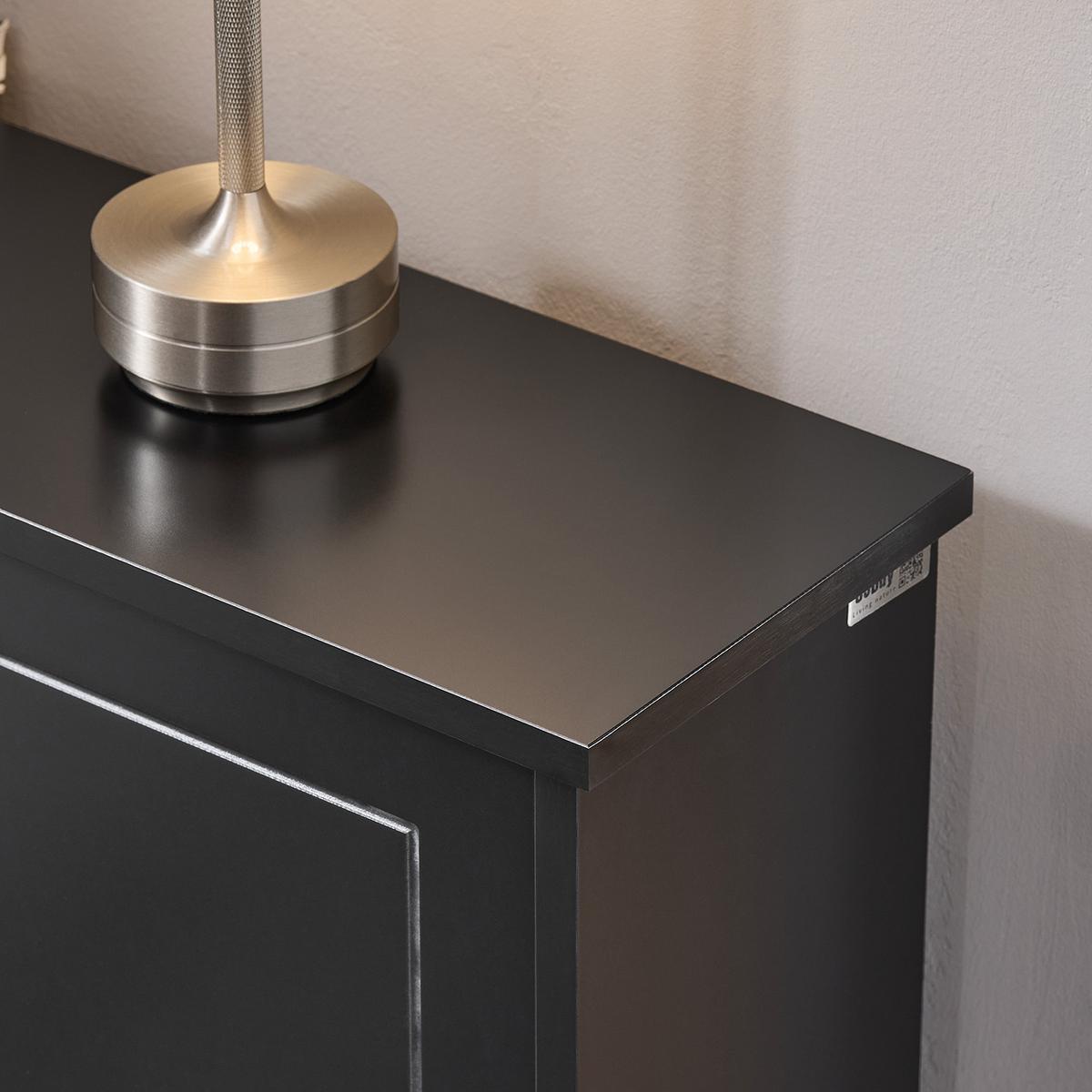 SCHUHSCHRANK Schwarz - Schwarz, Holzwerkstoff (76/79/18cm) - SoBuy