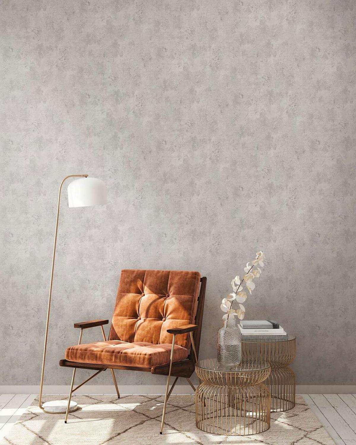 VLIESTAPETE Grau 53/1005 cm - Grau, Textil (53/1cm) - KUNSTLOFT