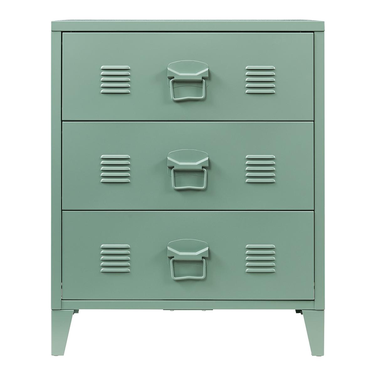 METALLSCHRANK Hämeenlinna - Grün, Metall (60/72/40cm) - [en.casa]