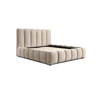 POLSTERBETT Doppelbett Heda In Stoff Boston - Champagner, Holzwerkstoff/Textil (140/200cm) - Fun Möbel