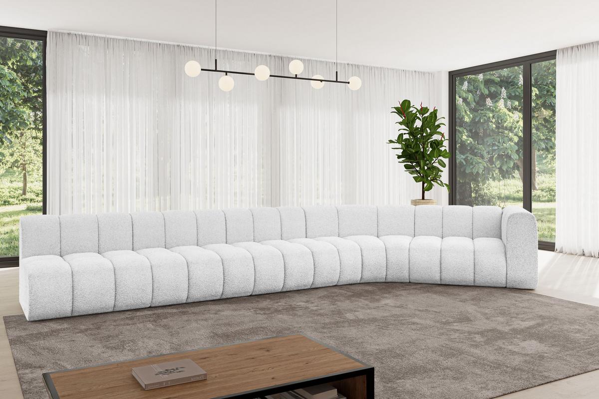ECKSOFA modulares Sofa Karex-L3 - 490x194x70 cm Weiß - Weiß, Holzwerkstoff/Textil (490/194cm) - ALTDECOR