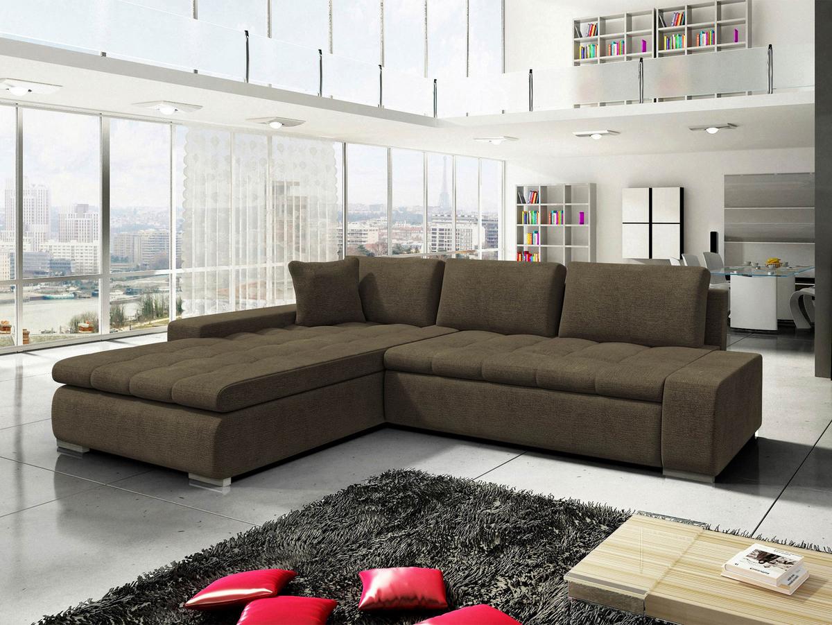 ECKSOFA Orkan - Dunkelbraun, Holz/Textil (302/213cm) - MIRJAN24