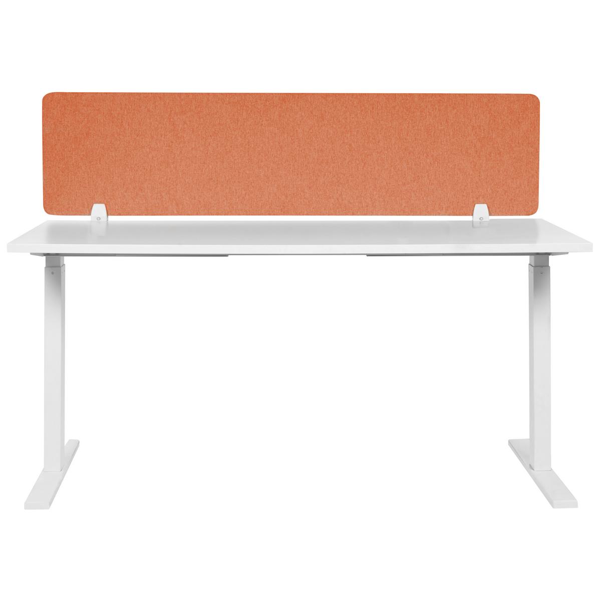 SCHREIBTISCHTRENNWAND 130 x 40 cm Hellrot Wally - Rot, Textil (130/40/2cm) - Beliani