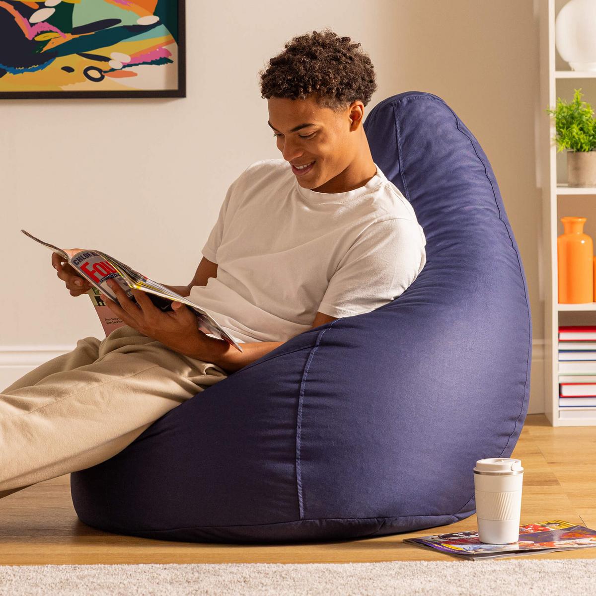 SITZSACK Gaming Stuhl für Indoor und Outdoor - Blau/Dunkelblau, Kunststoff (90/73/84cm) - icon