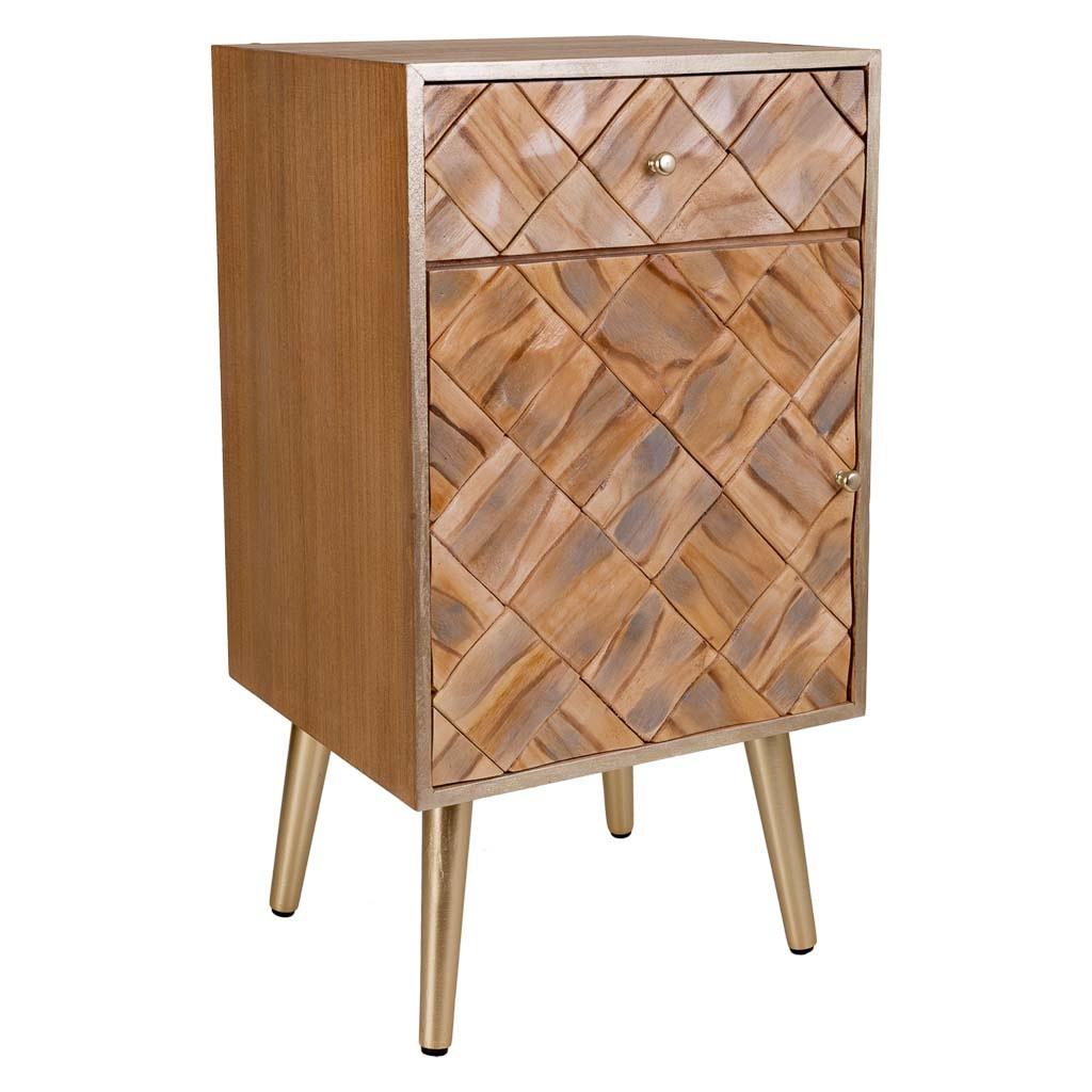 NACHTTISCH aus Holz, braun, 40x35x71cm - Braun, Holz (40/71/35cm) - Wanderlust
