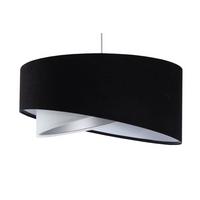 HÄNGELEUCHTE Schwarz 50/23 cm - Weiß, Kunststoff (50/1.3/23cm) - ONZENO