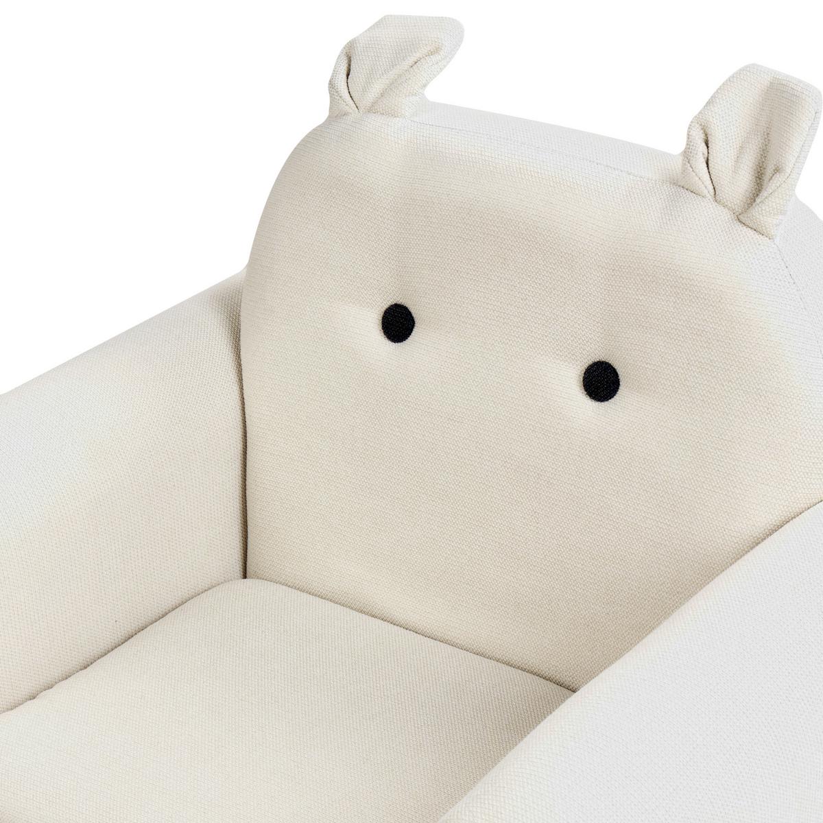 KINDERSESSEL Nilpferd Stoff Beige Maribo - Creme, Holz/Textil (61/59/44cm) - Beliani