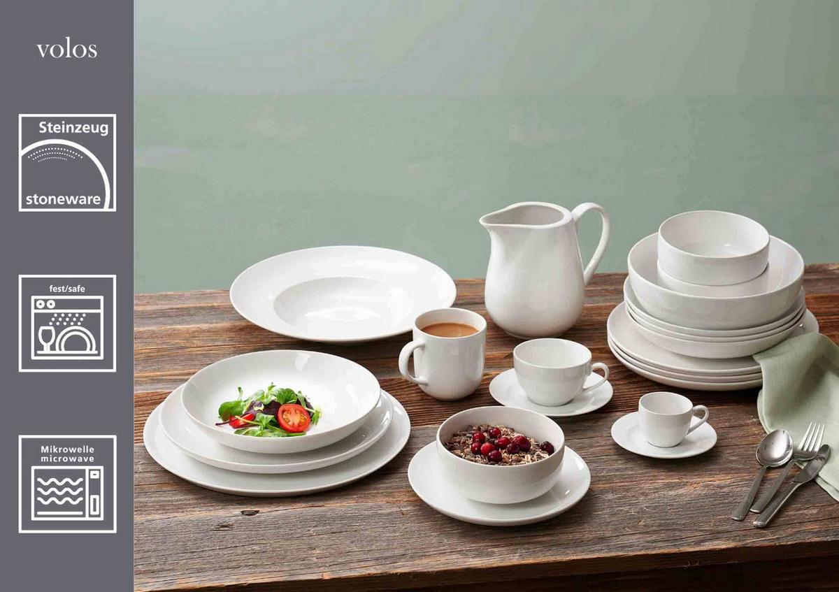 KAFFEEUNTERTASSEN Volos weiß ø 15,5 cm 6er Set - Weiß, Keramik (15.5cm) - Ritzenhoff Breker