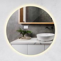 LED SPIEGEL 70 cm Runder Warmweiß 3000 K - Blaugrau, Glas (70/70/2.4cm) - TULUP