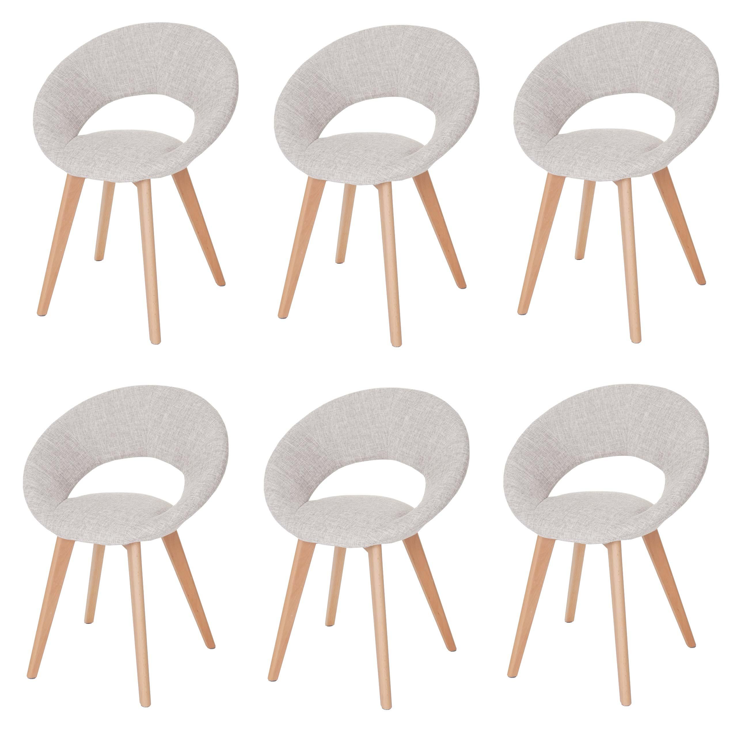 ESSZIMMERSTUHL Beige, Grau 6er-Set - Greige/Beige, Holz (60/79/50cm) - MCW