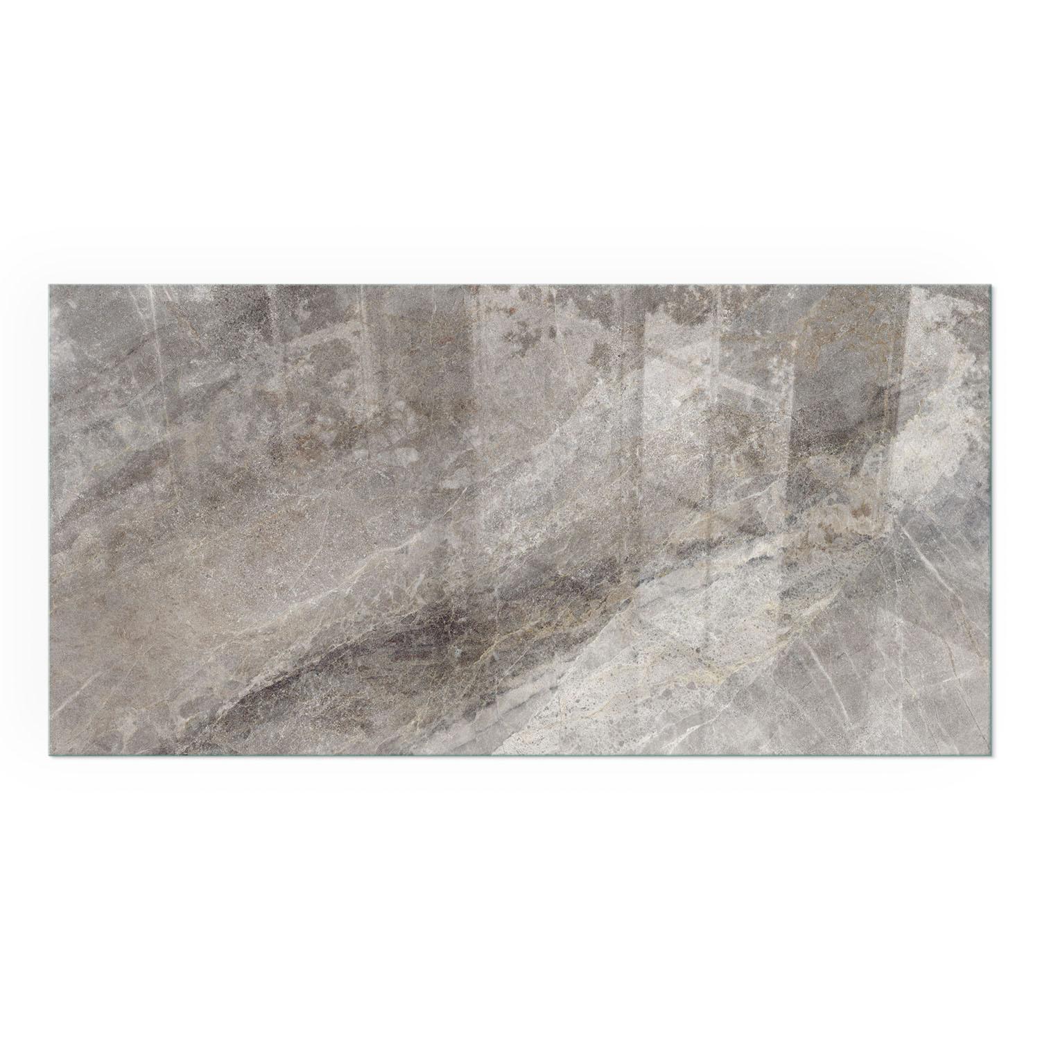 GLASPLATTE für Kamin 120x60 cm - Grau, Glas (120/60/0.4cm) - TULUP