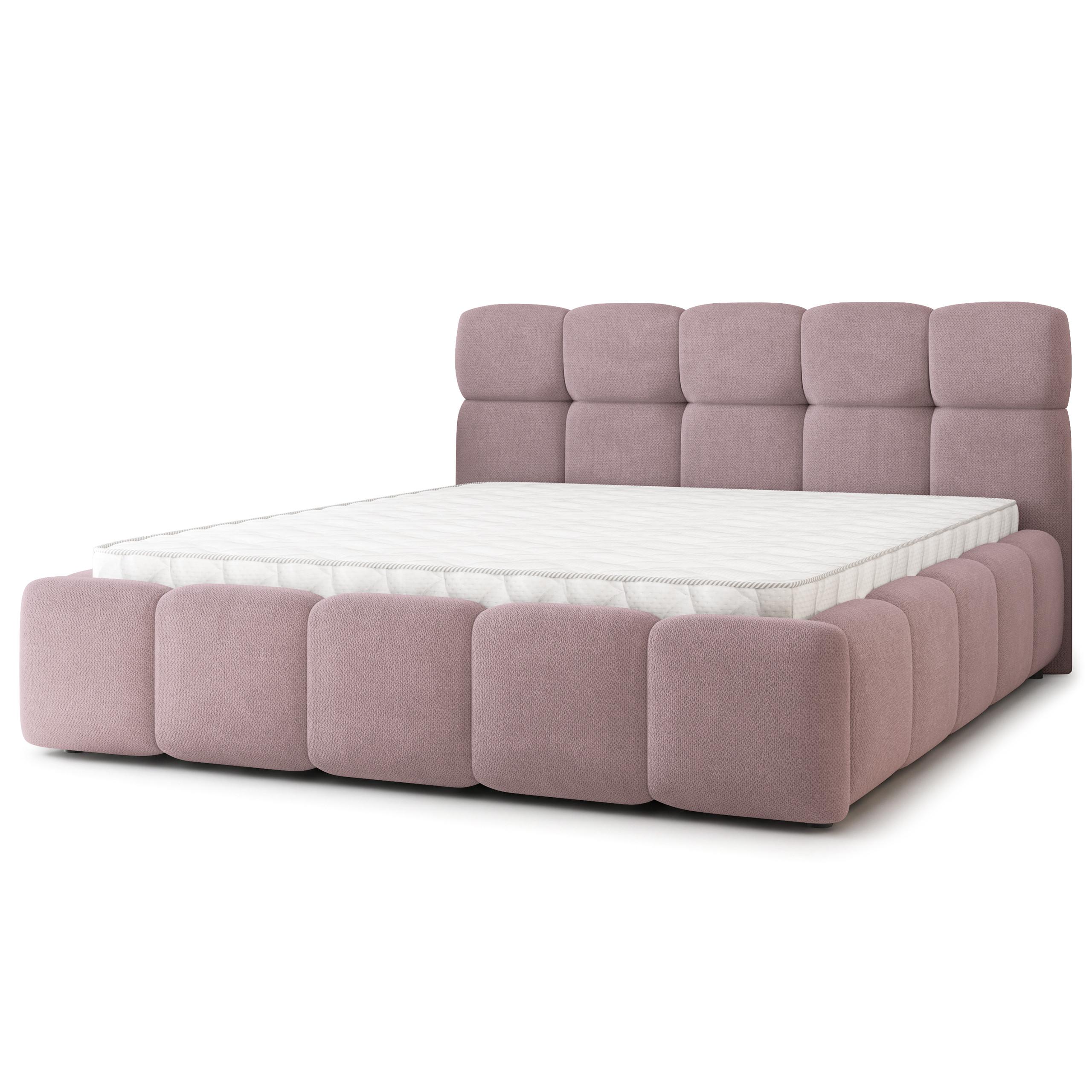 POLSTERBETT FARU SR 120x200 cm mit Bettkästen - Rosa - Rosa, Holz (120/200cm) - MASSENO